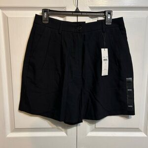 NWT Calvin Klein Soft Twill Pleated Relaxed Trouser Shorts Size 30 Black Women’s